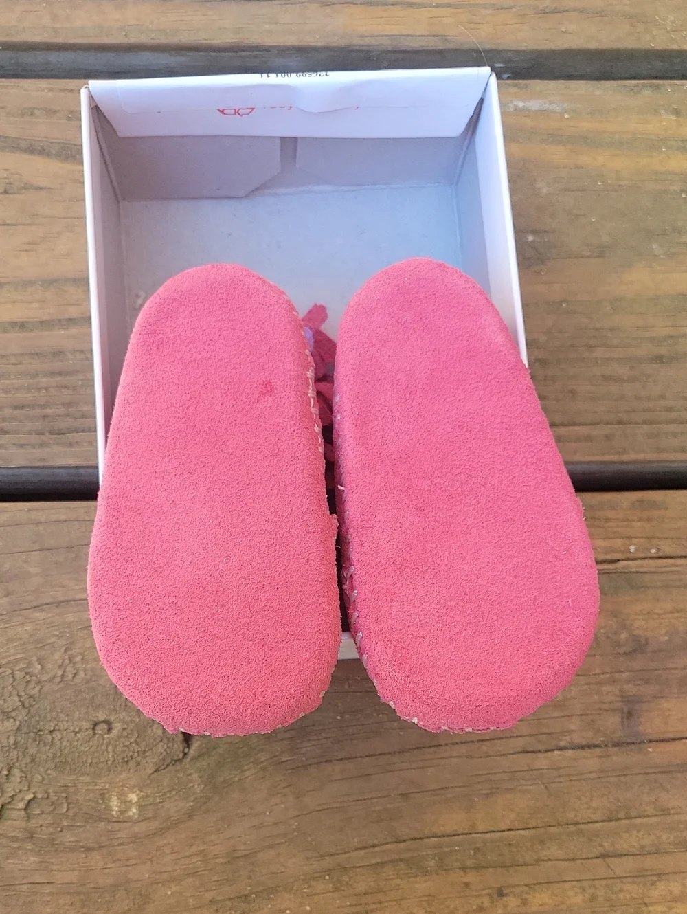 Minnetonka Pink Fringe Baby Moccasins